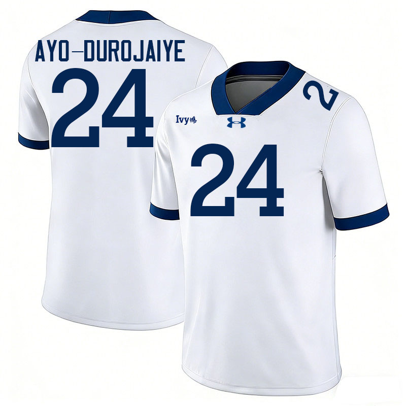 Yale Bulldogs #24 Inumidun Ayo-Durojaiye College Football Jerseys,Uniforms Stitched-White